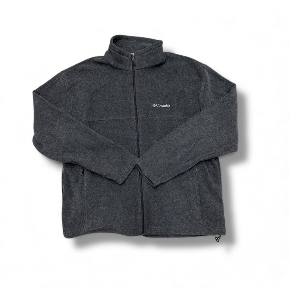 Vintage Columbia Jacket Mens Size Small Gray Fleece Full Zip